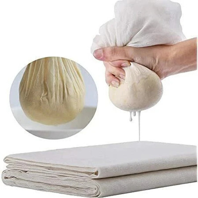PK Collection CHEESE CLOTH 1*1METER UNBLEACHED COTTON,HUNG CURD MAKING,REUSABLE,LONG LASTING Collapsible Strainer(White Pack of 1)