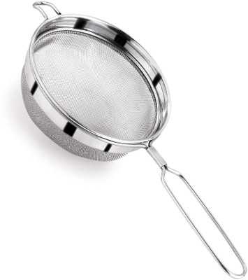 Sanimart Stainless Steel Soup Strainer with Strong Handle | Ideal for Soup, Juice & Food Colander(Silver Pack of 1)