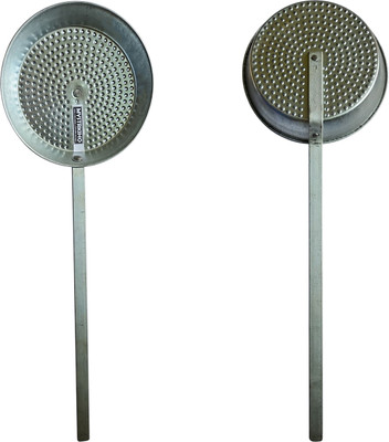 Mystrkiho Pure Iron Traditional Boondi Jhara for Making Motichur Ladoo Bundi Zara Strainer Strainer(Silver Pack of 1)