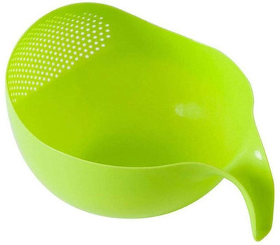 CPM Multi-Purpose Strainer or Washer Bowl for Rice, Fruits & Vegetable Strainer(Green Pack of 1)
