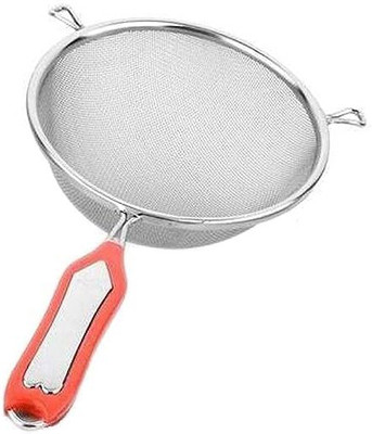 Radharani EnterPrises Fine Mesh Strainer with Comfort Grip Handle Collapsible Strainer(Steel Pack of 1)