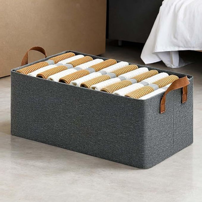 NKL Shelf Organizers(Grey, Polyester)