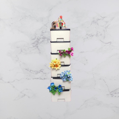 Ramadhani 6 Layer Multi-Functional Storage Drawer PP Collapsible Wardrobe(Finish Color - White, DIY(Do-It-Yourself))