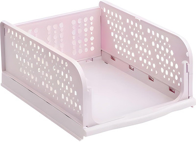 JIALTO JIALTO Wardrobe Cupboard Organizer&Clothes Foldable&Stackable Organizer Drawer-1 PP Collapsible Wardrobe(Finish Color - WHITE 01, Knock Down)
