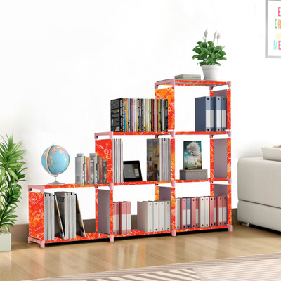 Flipkart Perfect Homes Studio Metal Frame Collapsible Wardrobe Almirah – Foldable Portable Storage 9 Layer Carbon Steel Collapsible Wardrobe(Finish Color - New Print Orange, DIY(Do-It-Yourself))