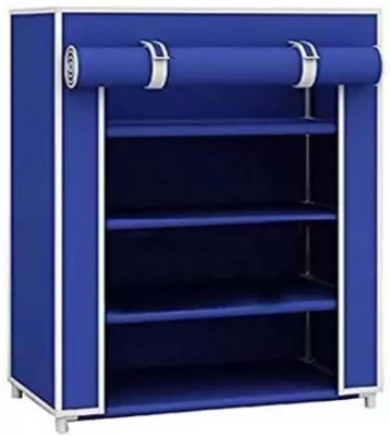 FRESHWIND Metal Collapsible Shoe Stand(Blue, 20 Shelves, DIY(Do-It-Yourself))