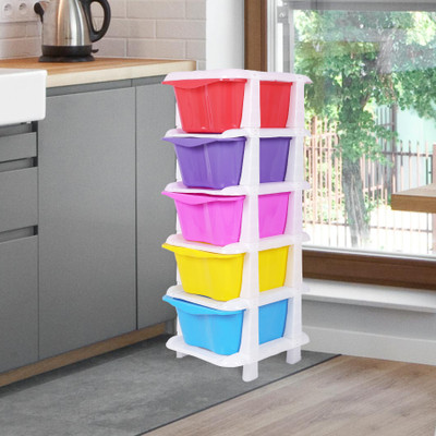 MAHADEV ENTERPRISE 5 Compartments Plastic Multi Purpose(Multicolor)