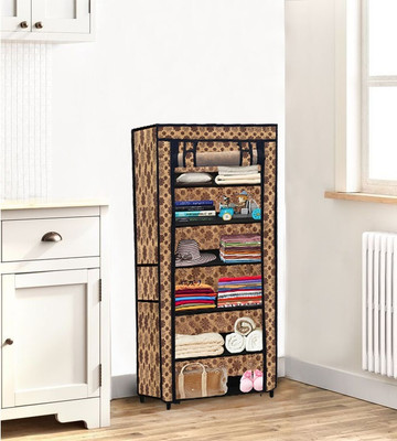 RAXON WORLD Durable Collapsible Wardrobe 6 Layer Storage Organizer for Bedroom Carbon Steel Collapsible Wardrobe(Finish Color - Multicolour, DIY(Do-It-Yourself))