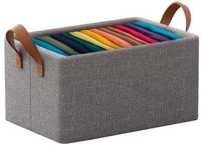 NKL 30 L Grey Laundry Stool/Storage(Cotton)