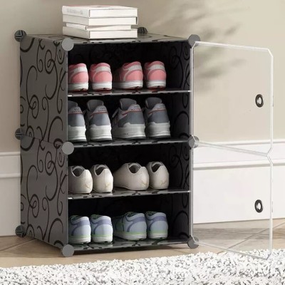 Keekos Plastic Shoe Stand(4 Shelves, DIY(Do-It-Yourself))