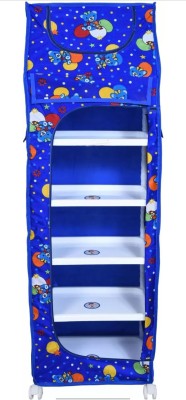 M Easy craft Cotton Collapsible Wardrobe(Finish Color - Blue, DIY(Do-It-Yourself))