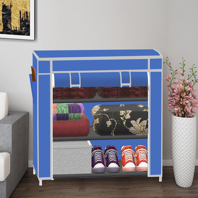 XIVIL 3 Layer 1 Door PP Collapsible Wardrobe  (Finish Color – A3 Blue, DIY(Do-It-Yourself)) For Rs. 489 @ 76 %