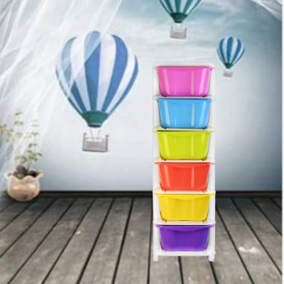 MAHADEV ENTERPRISE Fruits/Vegetables Kitchen Rack Plastic 6 Layer Multi Purpose Modular Drawer