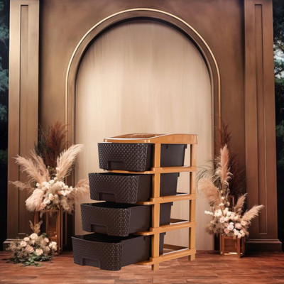 MAHADEV ENTERPRISE 4 Compartments Plastic Multi Purpose(Brown)