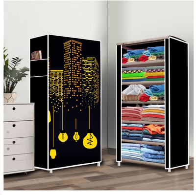 BEEYZELL PVC Collapsible Wardrobe(Finish Color - Black (11), DIY(Do-It-Yourself))
