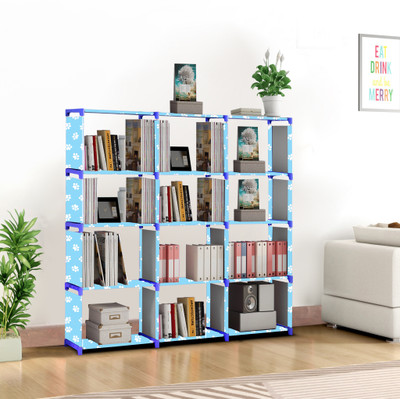 Flipkart Perfect Homes Studio Metal Frame Collapsible Wardrobe Almirah – Foldable Portable Storage 15 Layer Carbon Steel Collapsible Wardrobe(Finish Color - Print Sky Blue, DIY(Do-It-Yourself))