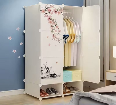 Sasimo 6-Door 8-Shelf Plastic kids Collapsible Cupboard PC Collapsible Wardrobe(Finish Color - 6-2 White, DIY(Do-It-Yourself))