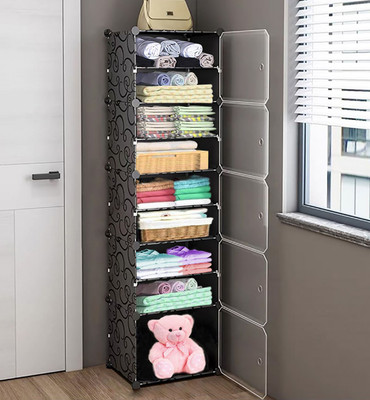 MEVIGO PC Collapsible Wardrobe(Finish Color - Black, DIY(Do-It-Yourself))