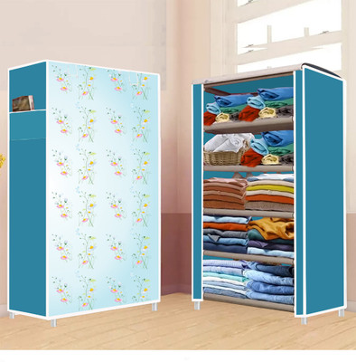 HUMBLE KART PP Collapsible Wardrobe(Finish Color - Sky Blue-7, DIY(Do-It-Yourself))