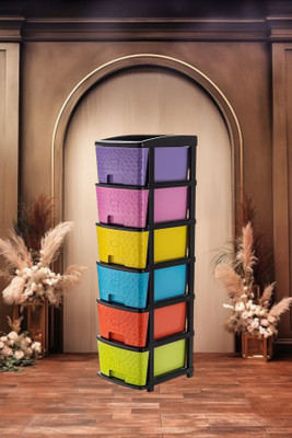 HUMBLE KART Fruits/Vegetables Kitchen Rack Plastic 6 XL Plastic Multipurpose Storage MOdular Drawer..