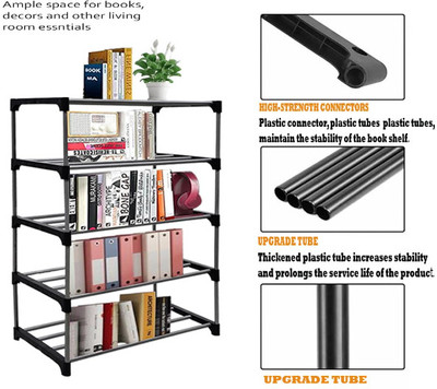 HASS PVC Collapsible Wardrobe(Finish Color - BLACK -SILVER, DIY(Do-It-Yourself))