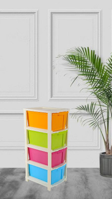 Prizam 4 LAYER Home and Kids Foldable drawers organizers Box. home and kitchen drawer:chest of drawer:plastic drawers:storage basket Vanity Box(Multicolor)