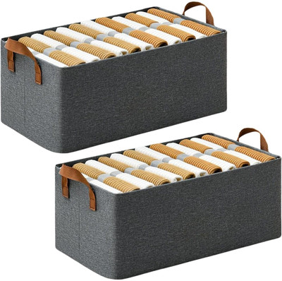 NKPR 30 L Grey Laundry Stool/Storage(Cotton)