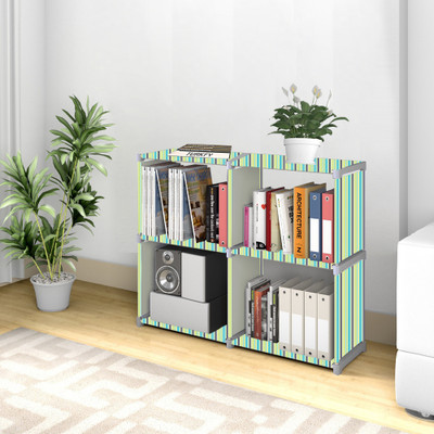 Flipkart Perfect Homes Studio 10 Layer Multipurpose Portable SpaceSaving Cloth/Shoe/Books Shelf Home & Office Metal Open Book Shelf(Finish Color - New Gey Print, DIY(Do-It-Yourself))