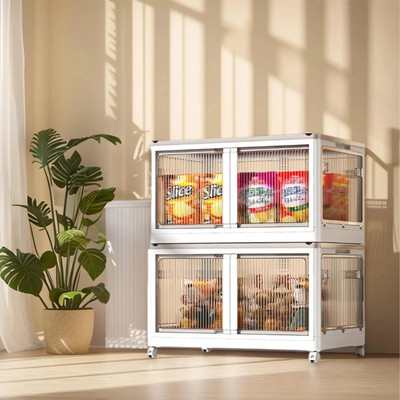 LUHI 2-Shelf Plastic Collapsible Foldable Cupboard Drawer Storage Organizer Box PP Collapsible Wardrobe(Finish Color - WHITE-BIN-2, DIY(Do-It-Yourself))
