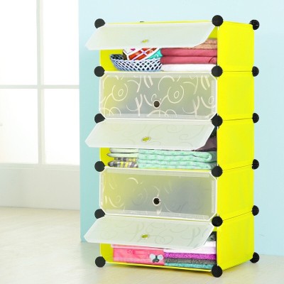 Keekos PP Collapsible Wardrobe(Finish Color - NEON, DIY(Do-It-Yourself))