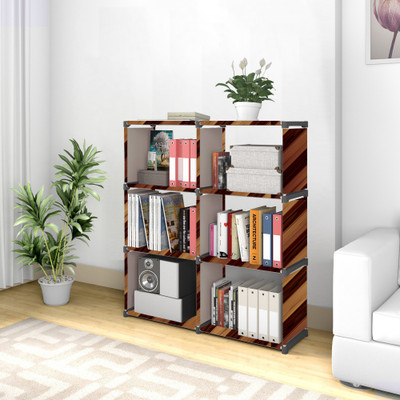 Flipkart Perfect Homes Studio 12 Layer Multipurpose Portable SpaceSaving Cloth/Shoe/Books Shelf Home & Office Metal Open Book Shelf(Finish Color - Green Print, DIY(Do-It-Yourself))