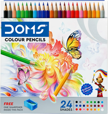 DOMS DOMS Hex Shaped Color Pencils(Set of 2, Multicolor)