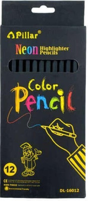 ART RANGER Neon Colour Pencils 3.3mmLead Strength, Ideal for Colouring, Painting Pencils Hexagonal Shaped Color Pencils(Set of 12, Multicolor)