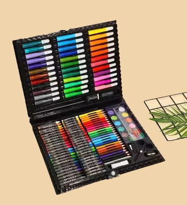 QUEENOX 150 pcs Drawing and Painting Art Box-Professional Color Pencil Child Drawing Set Round Shaped Color Pencils(Set of 1, Multicolor)