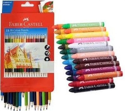 FABER-CASTELL Bio colour Hexagonal Shaped Color Pencils(Set of 1, Multicolor)