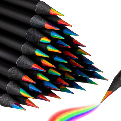 hbsenterprise 12pcs 7 Color in 1 Rainbow Pencil Pencil(Multicolor)