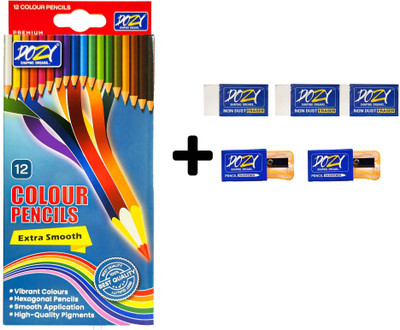 Dozy WD-GNDE-P75I triangular Shaped Color Pencils(Set of 1, multi colors)