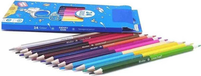 AARNASHOPPE ASTRONAUT SPACE ROUND Shaped Color Pencils(Set of 12, Multicolor)