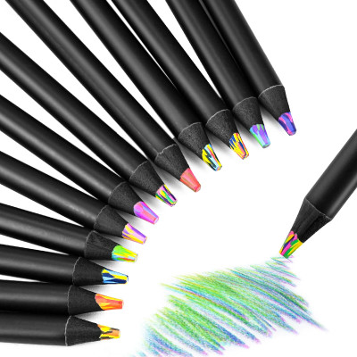 Wynhard 12 Colors Rainbow Pencils Pencil Colour Color Pencil Set Rainbow Colour Pencil Round Shaped Color Pencils(Set of 12, Multicolor)