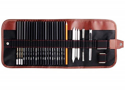 VICHAXAN Sketch Pencil Set, 29 Pieces Multicolor Shaped Color Pencils(Set of 1, Multicolor)