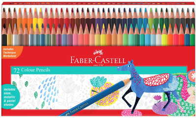 FABER-CASTELL Colour Me Grip Triangular Shaped Color Pencils(Set of 1, Multicolor)