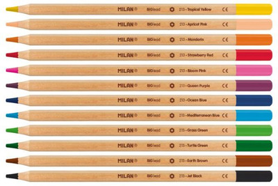 Milan Color Round Shaped Color Pencils(Set of 1, Multicolor)
