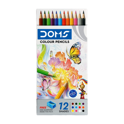 DOMS FSC 12 Shades Hexagonal Shaped Color Pencils(Set of 1, Multicolor)