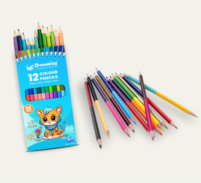 Dreamizy Art Triangular Shaped Color Pencils(Set of 12, Multicolor)