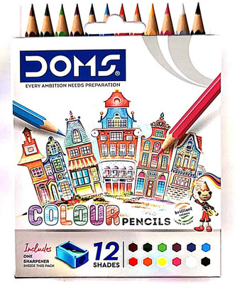 DOMS Pencils Colors Round Shaped Color Pencils(Set of 1, Multicolor)