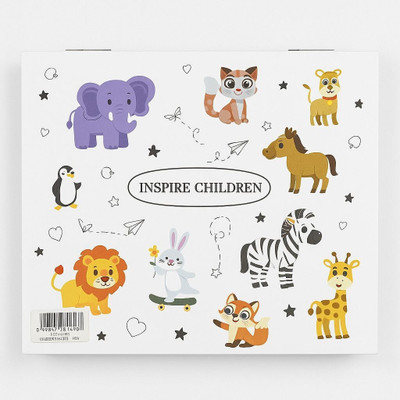 Mama Dada Animal Round Shaped Color Pencils(Set of 1, White)