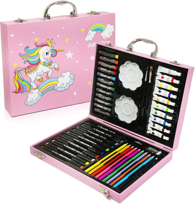 Easyworldindia Crayons Round Shaped Color Pencils(Set of 145, Pink)