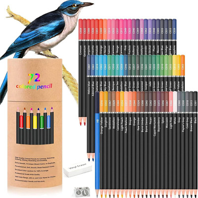 Wynhard 72 Pcs Oil Colour Pencil Drawing Pencil Colour Set Colored Pencils for Adults Round Shaped Color Pencils(Set of 72, Multicolor)