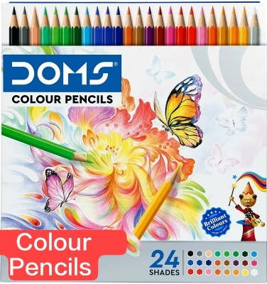 DOMS Pencil colour Hexagonal Shaped Color Pencils(Set of 1, Multicolor)