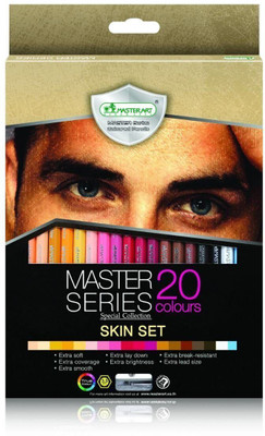 masterart Skin Tone Coloured Pencils Set 20 Count Soft Core Colouring Pencil ROUND Shaped Color Pencils(Set of 1, Multicolor)